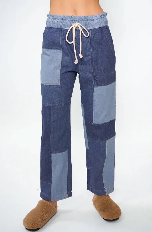 Easy Pant Patchwork In Patchwork Pacific Stylish Paperbag Waist Pants