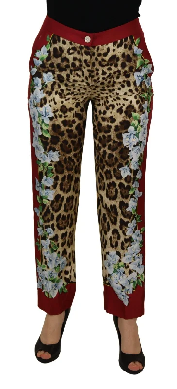 Elegant Multicolor High Waist Silk Pants Casual Track Pants