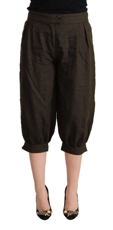GF Ferre  Viscose Cropped Harem Women's Pants Elegant Silk Pants