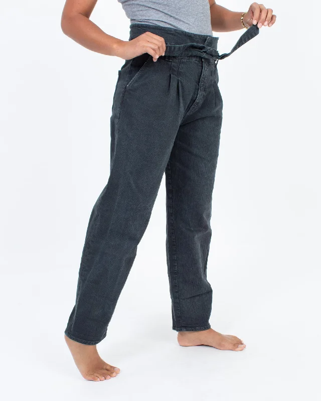 "Greaser Paperbag Pleat Pants" Casual Plaid Pants