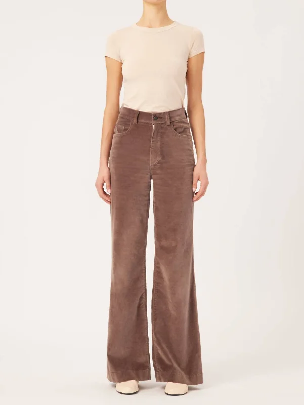 Hepburn Pants In Pearl Grey Comfy Zip-Up Pants