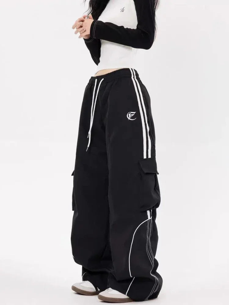Vintage Cargo Pants Women Baggy Harajuku Y2k Korean Streetwear Oversize Parachute Fashionable Jogger Pants