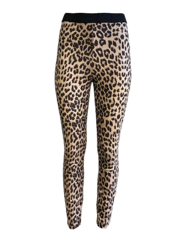 LOST IN LUNAR Women's Leopard Viper Pants NWT Slim-Fit Leggings