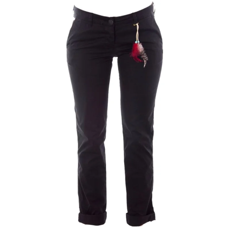 Maison Scotch Women's Black Lightweight Chinos Pants #788 30/32 NWT Sleek Black Pants