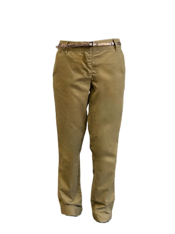Maison Scotch Women's Brown Belted Chinos Pants #860 30/32 NWT Casual Drawstring Pants