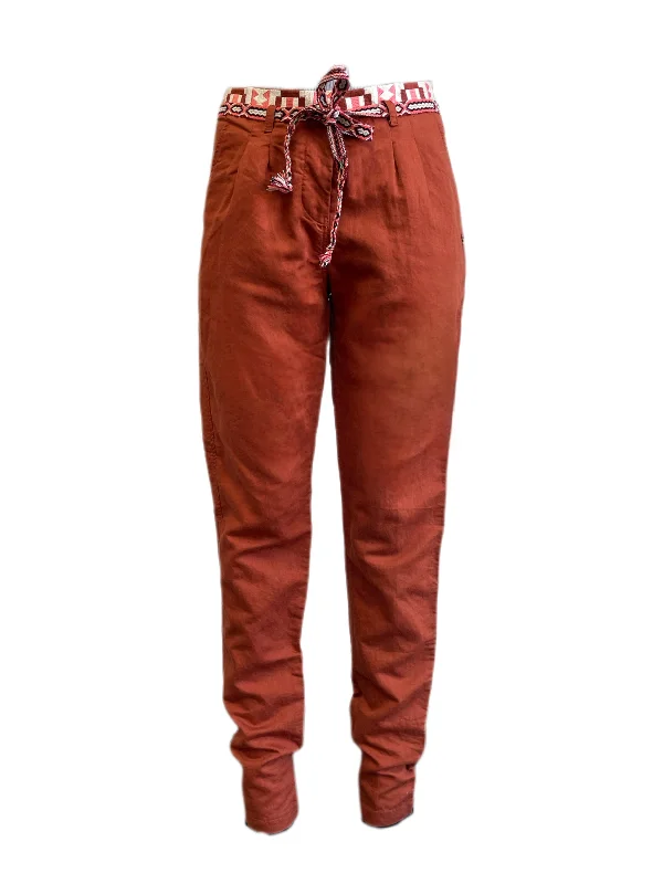 Maison Scotch Women's Brown Lightweight Tie Dye Pants #701 NWT Soft Cotton Pants