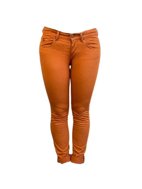 Maison Scotch Women's Orange Skinny Stretchy Pants #726 27/32 NWT Classic Flared Pants