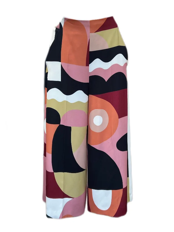 Marella By Max Mara Women's Multicolor Lotte Wide Leg Pants Size 4 NWT Relaxed Fit Trousers