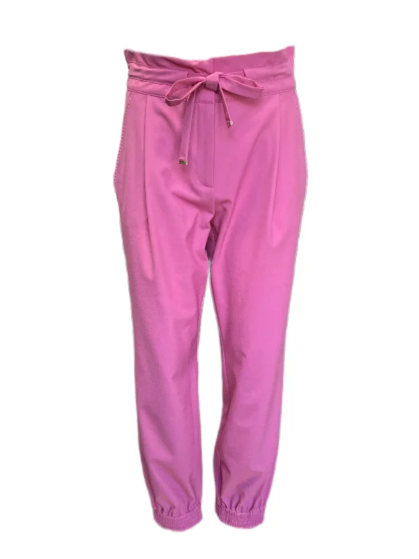 Marella By Max Mara Women's Pink Novara Straight Pants NWT High-Waist Jogger Pants