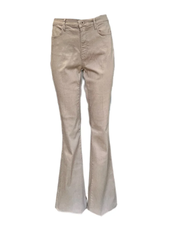 Marella By Max Mara Women's Sand Haway Flared Leg Pants Size 12 NWT Modern Stretch Trousers