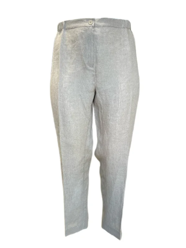 Marina Rinaldi Women's Beige Regione Straight Leg Pants NWT High-Waist Jogger Pants