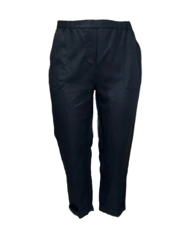 Marina Rinaldi Women's Black Recale Straight Pants Size 20W/29 NWT Relaxed Fit Trousers