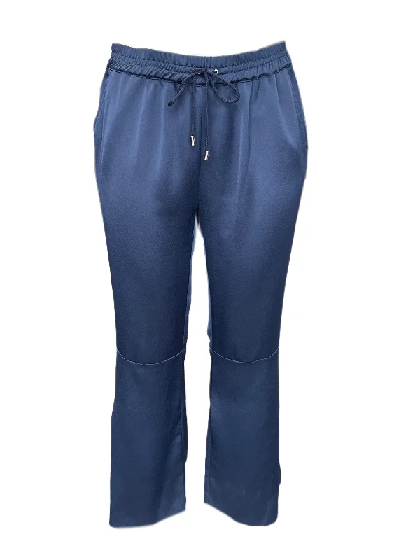 Marina Rinaldi Women's Blue Rabat Straight Leg Pants NWT Soft Stretch Trousers