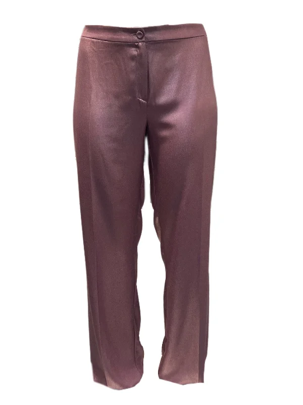 Marina Rinaldi Women's Bronze Ripa Straight Pants NWT Trendy Work Pants