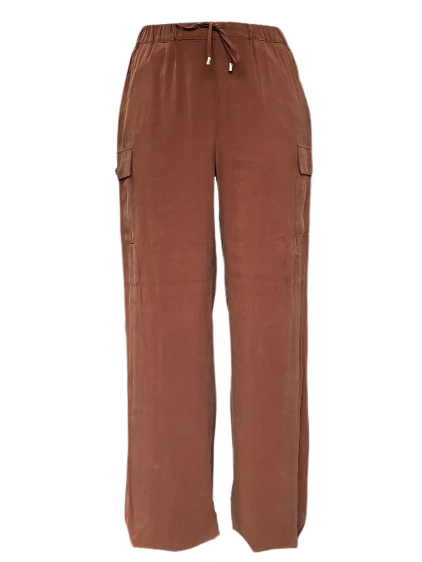 Marina Rinaldi Women's Brown Racconto Elastic Waist Pants NWT Soft Sweatpants Style