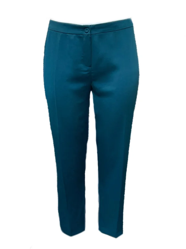 Marina Rinaldi Women's Dark Green Rapporto Straight Pants Size 16W/25 Cozy Knit Pants