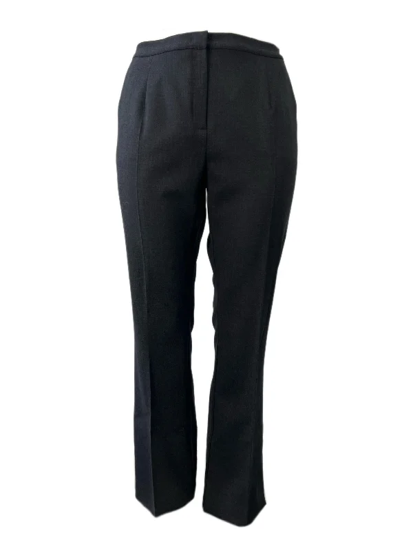 Marina Rinaldi Women's Dark Grey Regolare High Rise Pants Size 18W/27 NWT Warm Wool Trousers