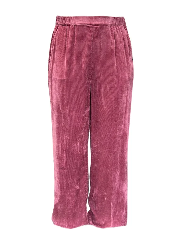 Marina Rinaldi Women's Fuxia Rabicco Velour Pants NWT Cozy Knit Pants