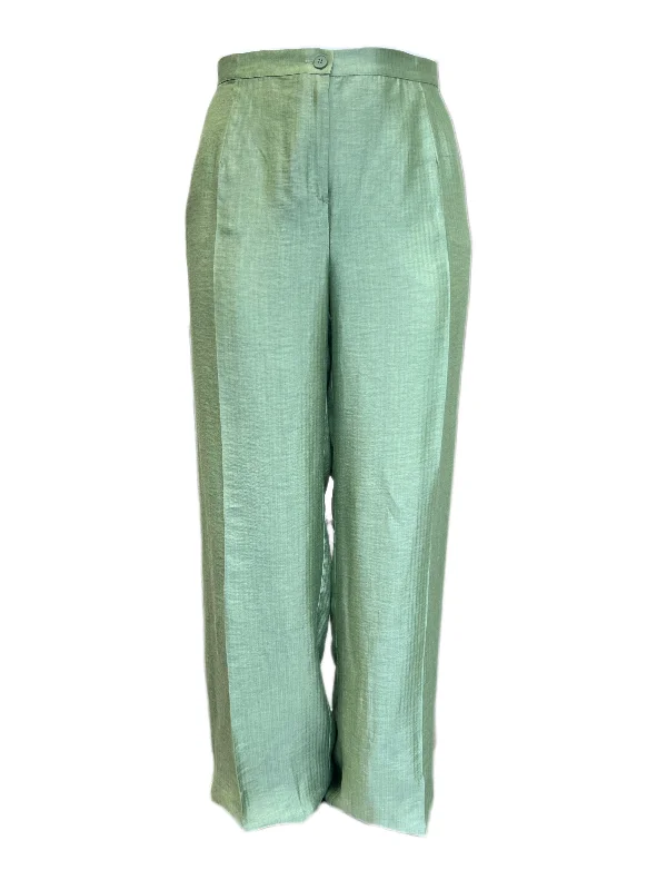 Marina Rinaldi Women's Green Rapallo High Rise Straight Pants Size 20W/29 NWT Comfortable Wide-Leg Pants