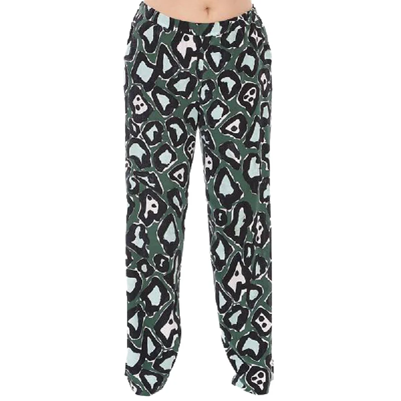 MARINA RINALDI Women's Green Regia Printed Pure Silk Pants $800 NWT Fashionable Sporty Pants