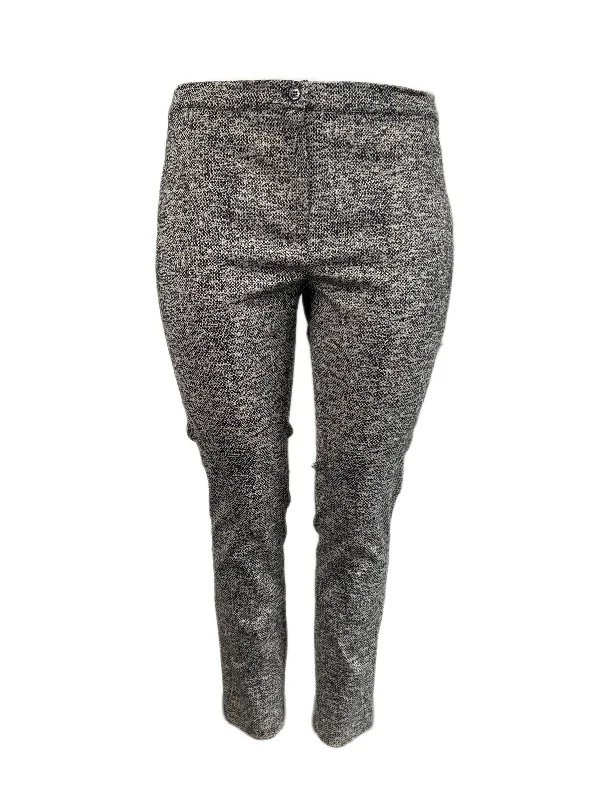 Marina Rinaldi Women's Grey Ritmo Skinny High Rise Tweed Pants Size 14W/23NWT Trendy Velvet Pants