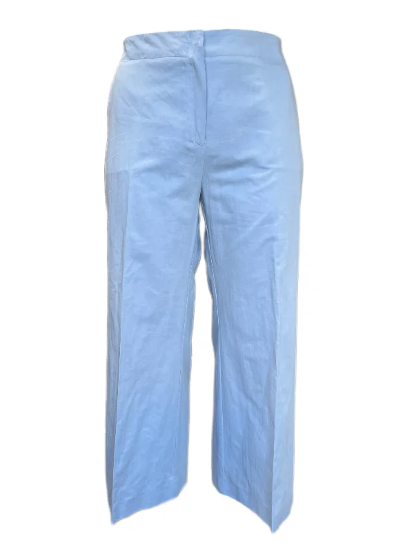 Marina Rinaldi Women's Light Blue Rio Mid Rise Wide Leg Pants NWT Soft Stretch Trousers