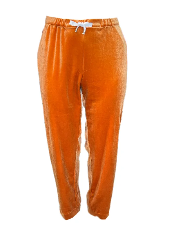 Marina Rinaldi Women's Orange Ovidio Straight Leg Pants NWT Casual Plaid Pants