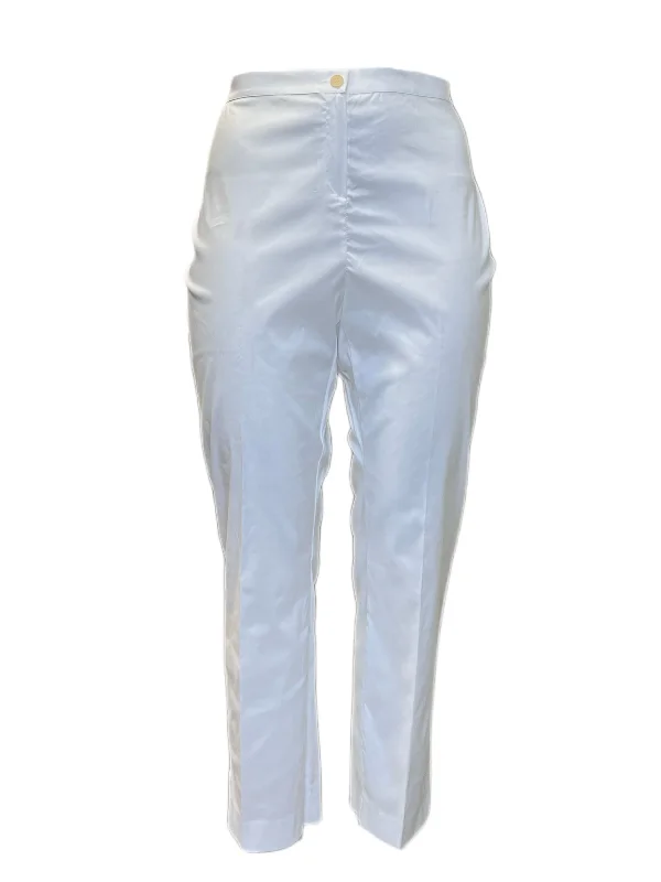 Marina Rinaldi Women's White Retta Low Rise Slim Pants Size 14W/23 NWT Slim-Fit Leggings