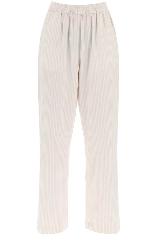 Organic Cotton Striped Claudia Pants Comfy High-Waist Jeans