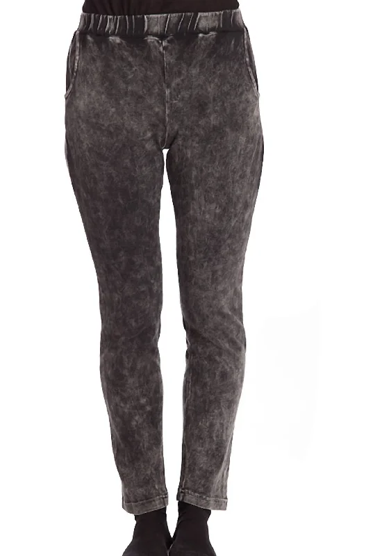 Pocket Pant In Charcoal Trendy High-Waist Trousers
