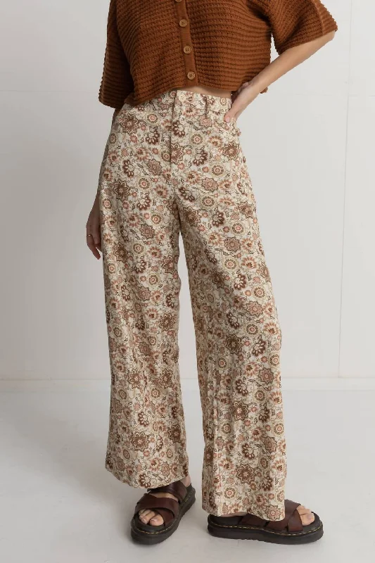 Raya Paisley Wide Leg Pant In Floral Comfy Athletic Pants