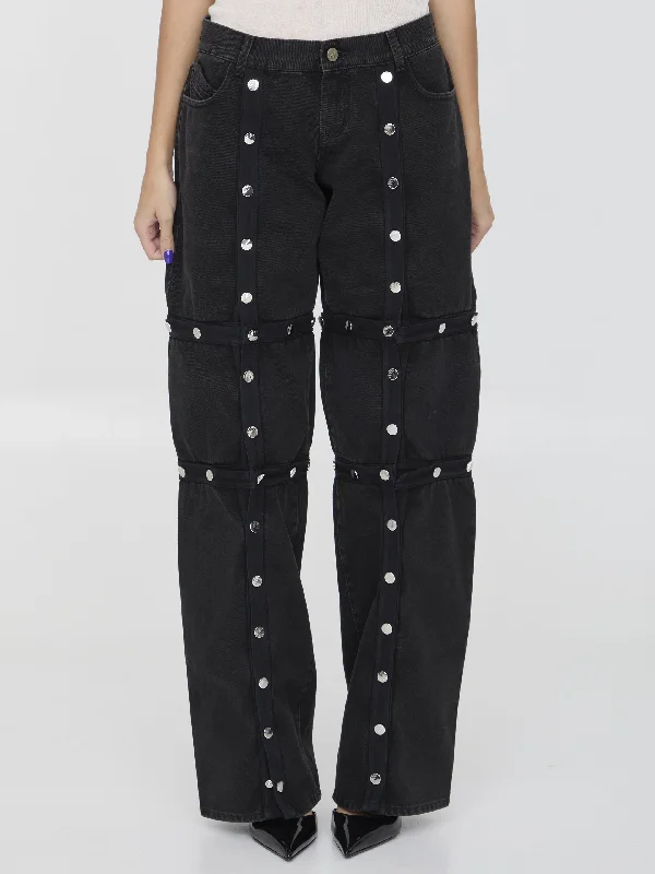 Snap-button Pants Formal Slim Pants