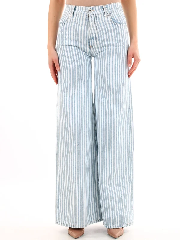 Striped Palazzo Pants Chic Capri Pants