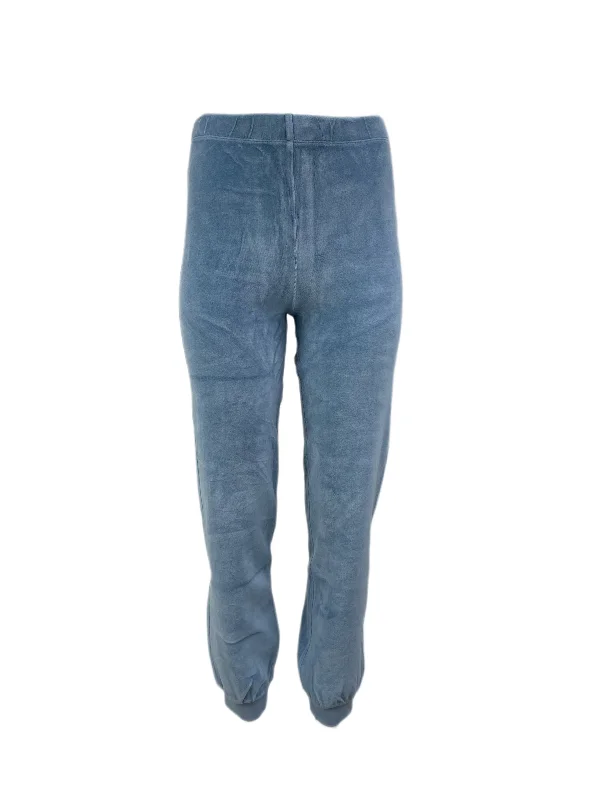 SUZIE KONDI Women's Chambray Velour Slim Track Pants #FW19 XS NWT Fashionable Track Pants