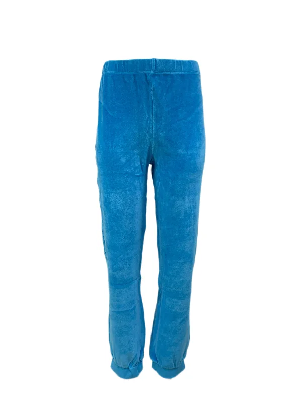 SUZIE KONDI Women's Turquoise Velour Slim Harem Pants #SK1908 M NWT Classic Flared Pants