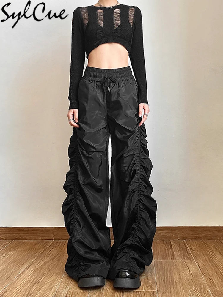 All-Match Casual Loose Girl High Waist Wide Leg Lantern Pants Elegant Dress Pants