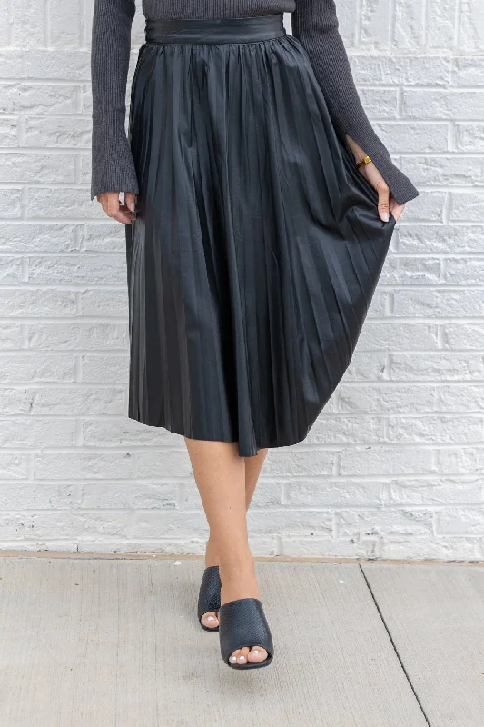 STELLA LEATHER MIDI SKIRT velvet skirt sumptuous