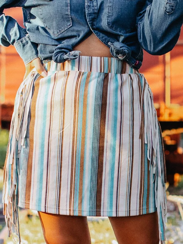 Rodeo Ready Fringe Skirt corduroy skirt cozy