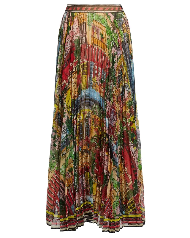 Vacation Dreams Katz Pleated Maxi Skirt low waist skirt