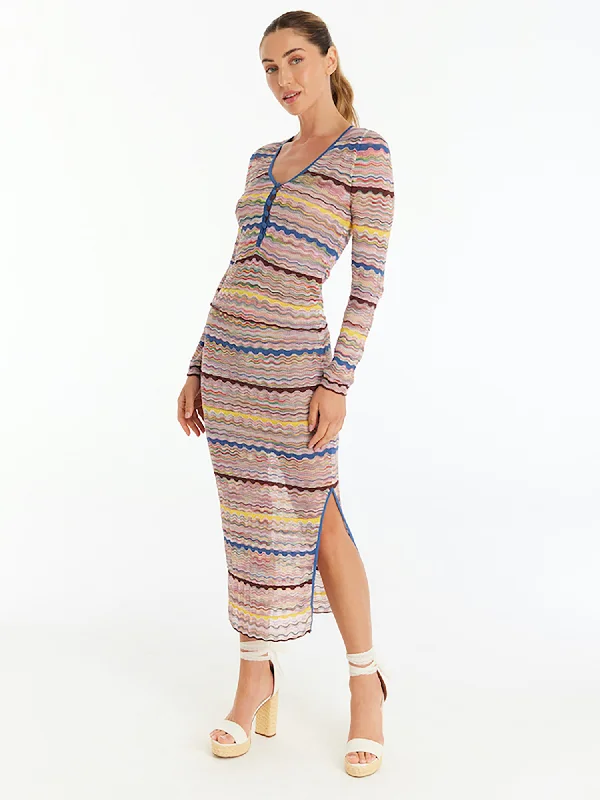 Allison NY Carmen Spacedye Skirt satin skirt smooth