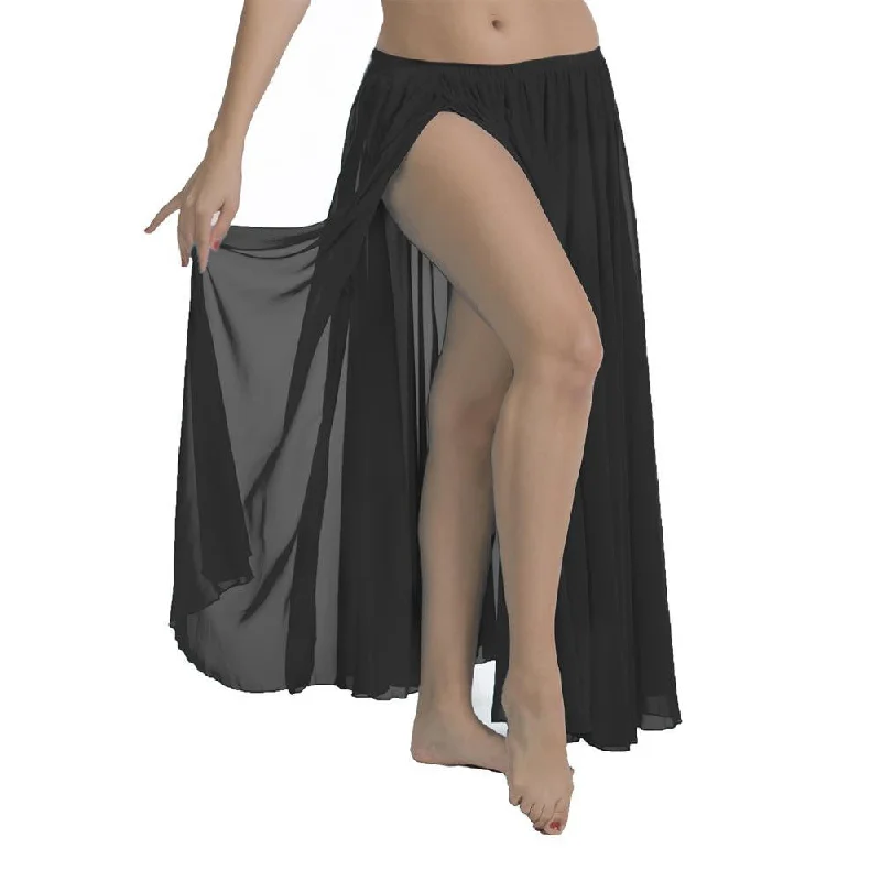 Belly Dance Chiffon Skirt With Side Slit | SIMPLY SHEER velvet skirt luxury