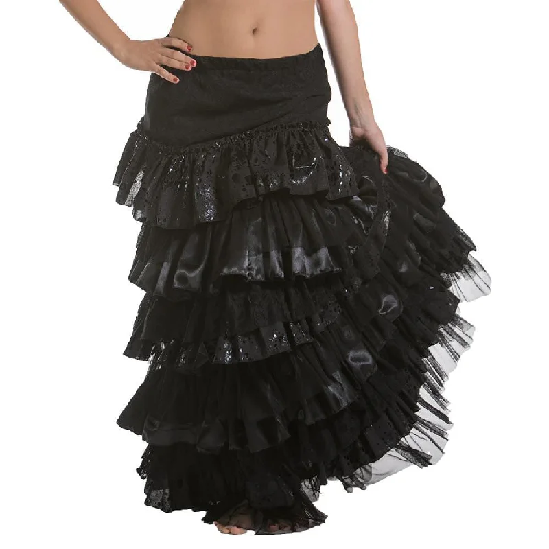 Belly Dance Ruffled Tribal Skirt | AL MIRANDA lace skirt delicate