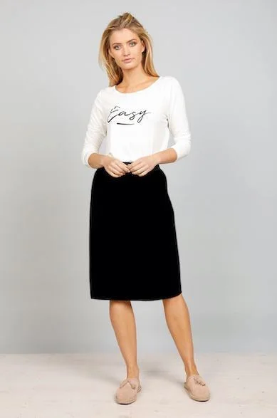 Brave+True Childer Skirt Black linen skirt relaxed