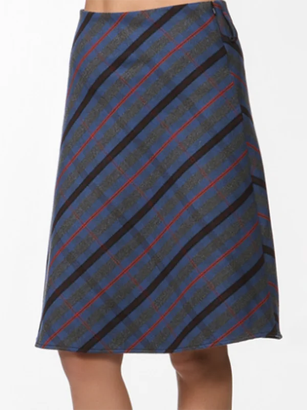 Casual Retro Commuter Check Women'S A-Line Skirt corduroy skirt cozy