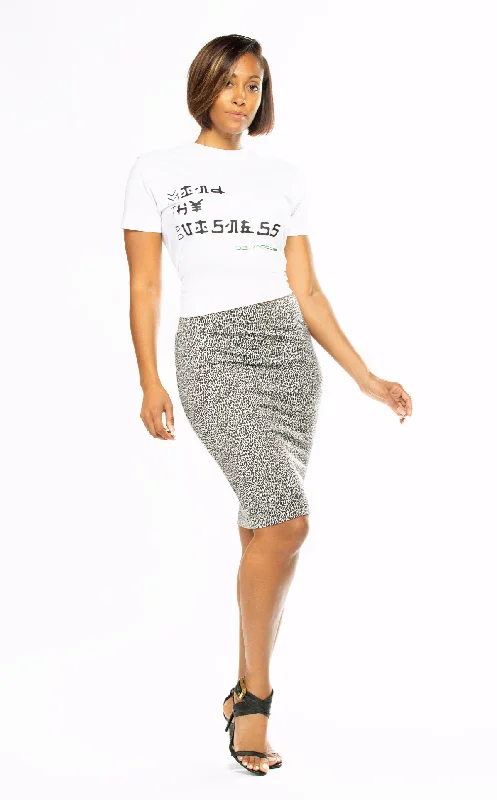 Brandy Pencil Skirt high slit skirt