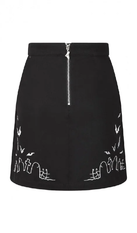 Cullen Mini Skirt in Black high waist skirt