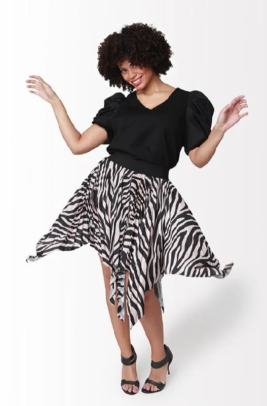 Elly Skirt // Zebra chiffon skirt delicate