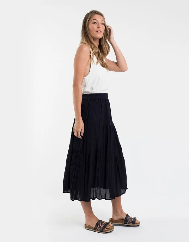 Foxwood Lina Skirt Navy cashmere skirt soft