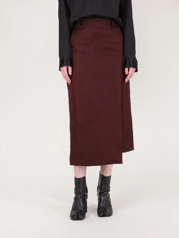 Pencil Skirt Amalfi Chocolat wool skirt sturdy