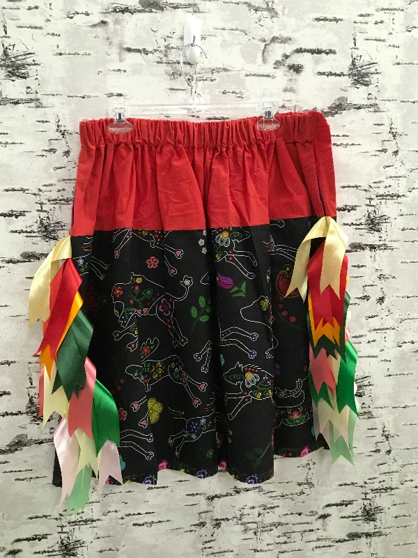 Handmade Beaded Animals Red Ribbon Skirt lace skirt romantic